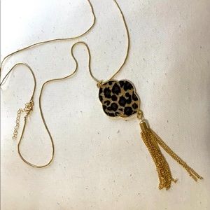 Leopard print necklace